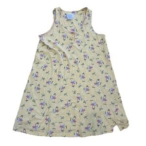 Vtg‎ Ashley Taylor Sleepwear Nightgown Cotton Flamingo Palm Tree Sz Large